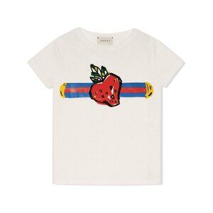 NWT Gucci Kids strawberry print T-shirt in white Size 12